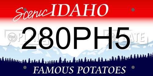 280PH5 Idaho License Plate