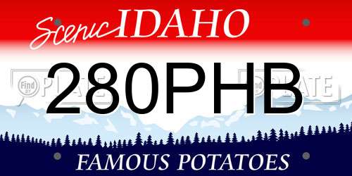 280PHB Idaho License Plate