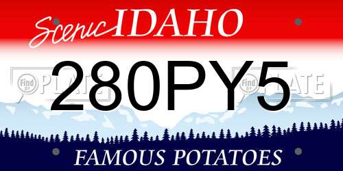 280PY5 Idaho License Plate