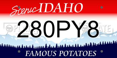 280PY8 Idaho License Plate