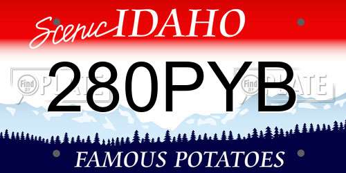 280PYB Idaho License Plate