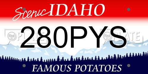 280PYS Idaho License Plate