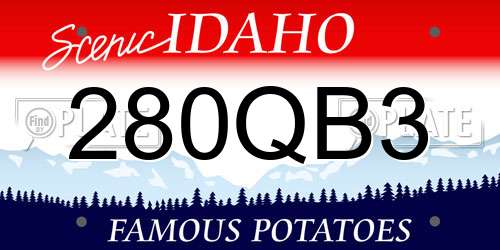 280QB3 Idaho License Plate