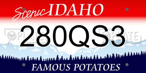 280QS3 Idaho License Plate