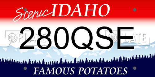 280QSE Idaho License Plate