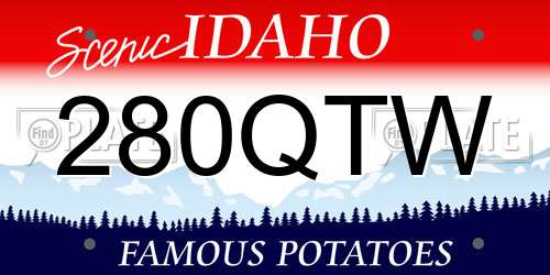 280QTW Idaho License Plate