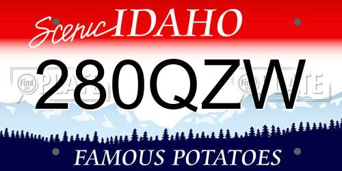 280QZW Idaho License Plate