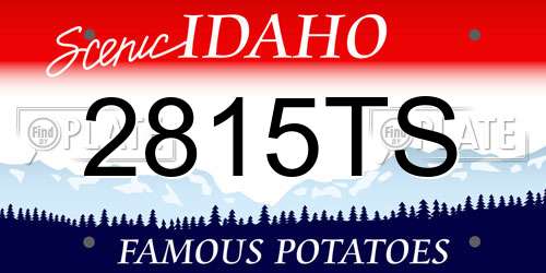 2815TS Idaho License Plate