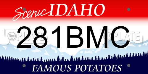 281BMC Idaho License Plate
