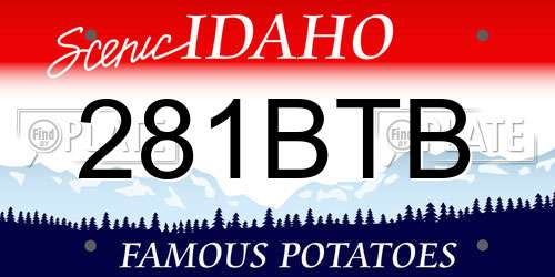 281BTB Idaho License Plate