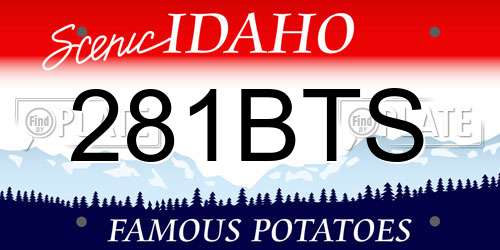 281BTS Idaho License Plate