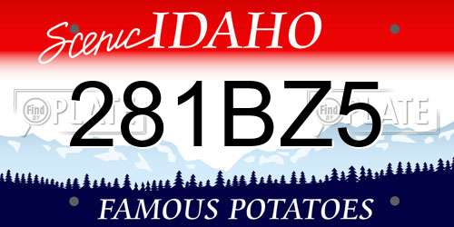 281BZ5 Idaho License Plate
