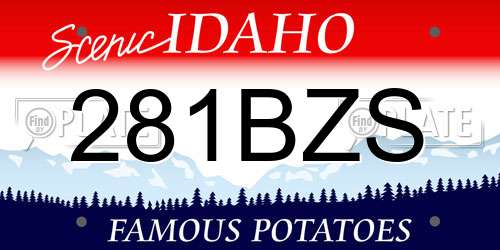 281BZS Idaho License Plate