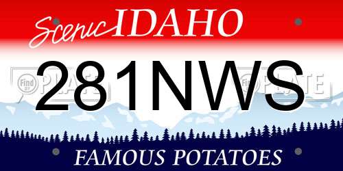 281NWS Idaho License Plate