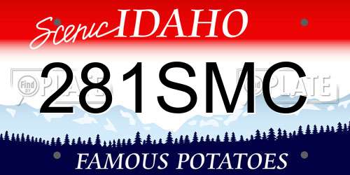 281SMC Idaho License Plate