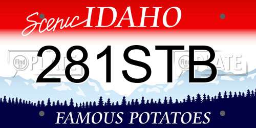 281STB Idaho License Plate
