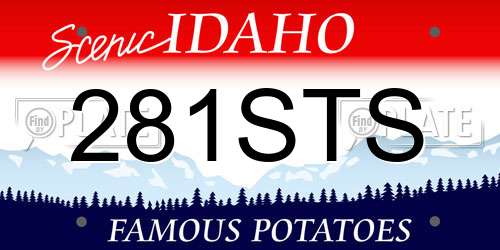 281STS Idaho License Plate