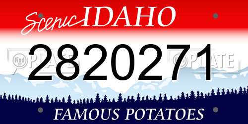 2820271 Idaho License Plate