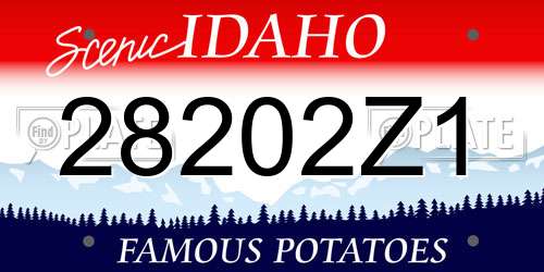 28202Z1 Idaho License Plate