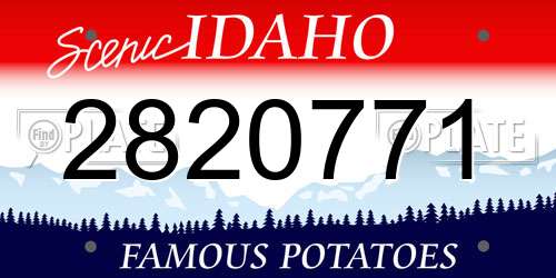 2820771 Idaho License Plate