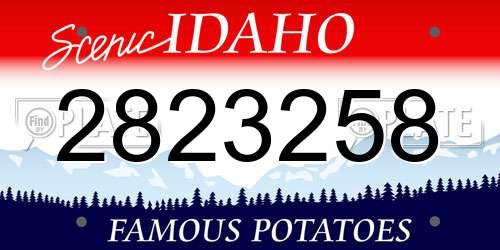 2823258 Idaho License Plate