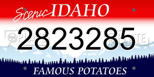 2823285 Idaho License Plate