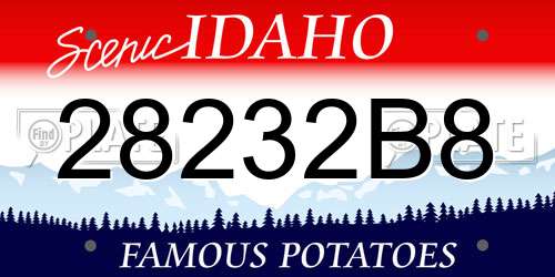 28232B8 Idaho License Plate