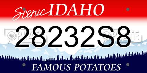 28232S8 Idaho License Plate