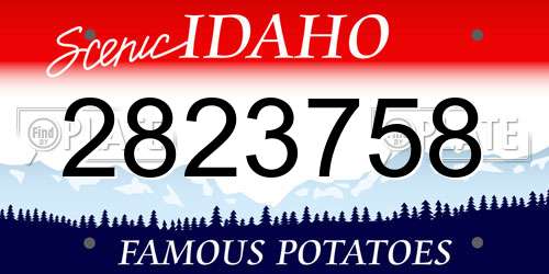 2823758 Idaho License Plate