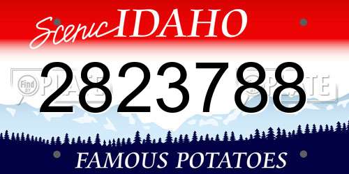 2823788 Idaho License Plate