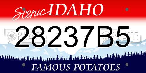 28237B5 Idaho License Plate