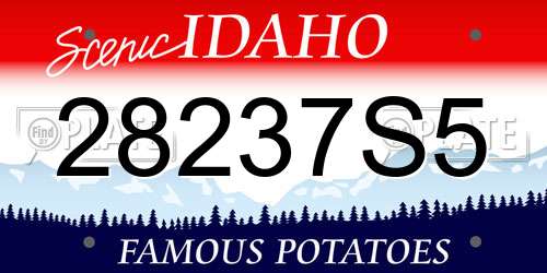 28237S5 Idaho License Plate