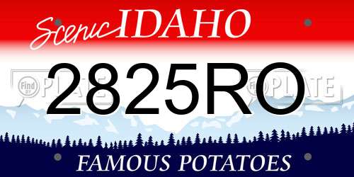 2825RO Idaho License Plate