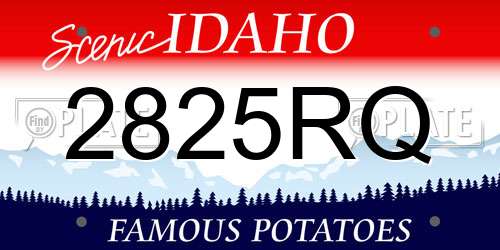 2825RQ Idaho License Plate