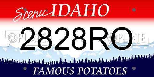 2828RO Idaho License Plate