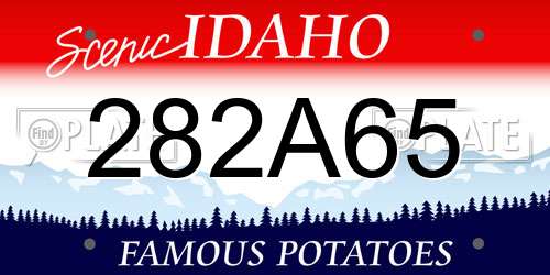 282A65 Idaho License Plate