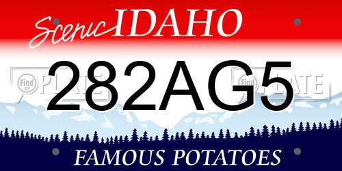 282AG5 Idaho License Plate