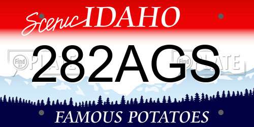 282AGS Idaho License Plate