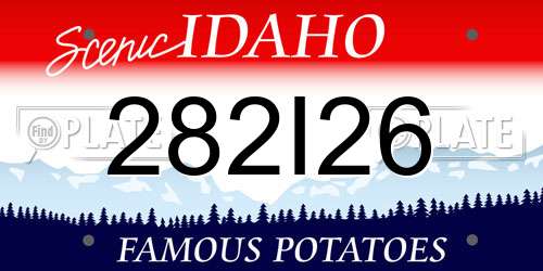 282I26 Idaho License Plate