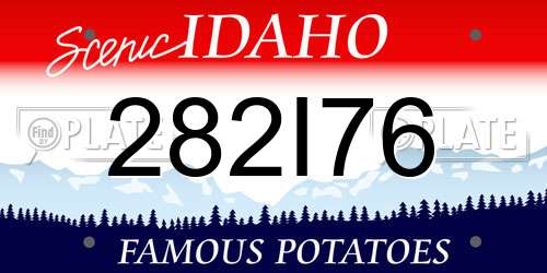282I76 Idaho License Plate
