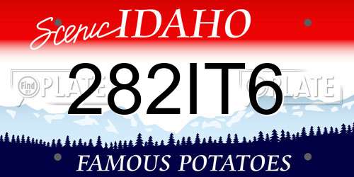 282IT6 Idaho License Plate