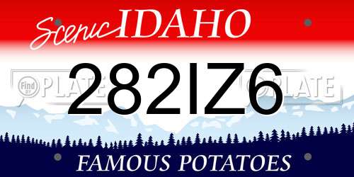 282IZ6 Idaho License Plate