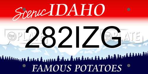 282IZG Idaho License Plate