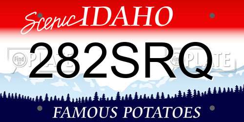 282SRQ Idaho License Plate