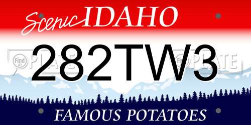 282TW3 Idaho License Plate