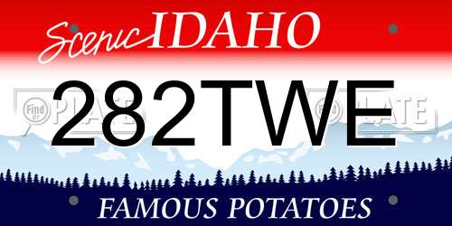 282TWE Idaho License Plate