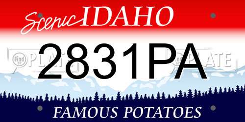 2831PA Idaho License Plate