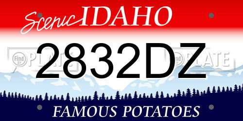 2832DZ Idaho License Plate