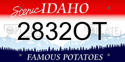 2832OT Idaho License Plate