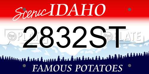 2832ST Idaho License Plate